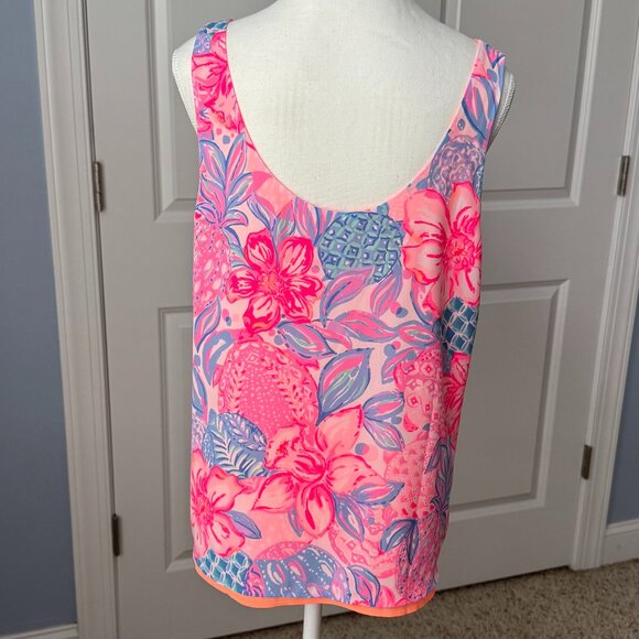 Lilly Pulitzer Florin Reversible Top in Snappy Turtle Size Medium - Picture 2 of 8